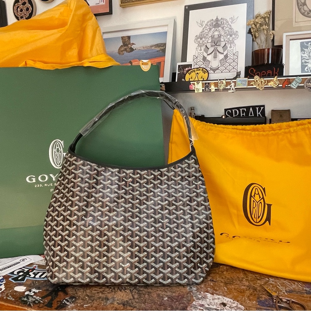 Goyard Boheme hobo bag black on black new